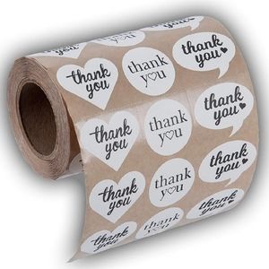 150 pieces Textured cream thank you stickers